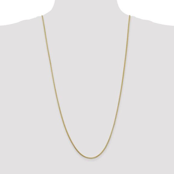 1.3mm 10k Yellow Gold Solid Franco Chain Necklace, 30 Inch - Picture 2 of 8